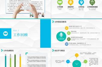 藍(lán)色個(gè)性化述職報(bào)告PPT模板