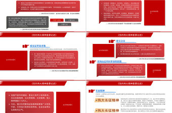 2021黨的偉大精神重要論述PPT紅色簡潔黨和國家寶貴精神財富黨課課件