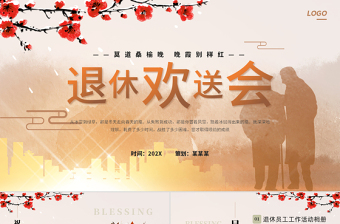 退休歡送會(huì)PPT創(chuàng)意暖色調(diào)相冊圖集動(dòng)態(tài)模板
