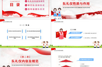 爭(zhēng)做新時(shí)代好少年P(guān)PT卡通風(fēng)中國(guó)少年先鋒隊(duì)少先隊(duì)隊(duì)員隊(duì)禮規(guī)范主題課件模板