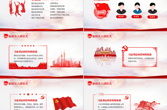新團員入團儀式PPT紅色精品入團誓詞凝聚青春力量共筑青春夢想入團流程團課課件