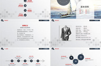 實用框架完整個人求職簡歷崗位競聘ppt模板