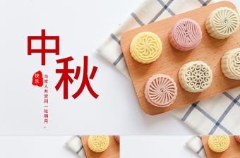 中國風中秋節中秋活動宣傳PPT模板