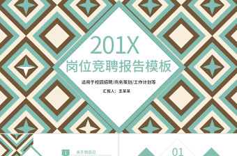 簡約崗位競聘個人簡歷PPT模板