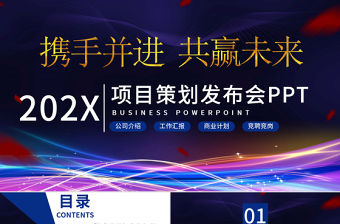 項目策劃方案計劃書PPT模板