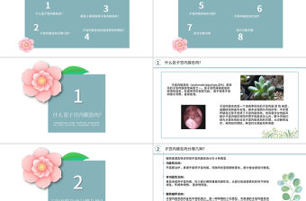 2022子宮內膜息肉PPT清新創意醫學醫療類通用PPT模板