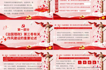 鍥而不舍抓作風永不放松嚴黨紀PPT模板