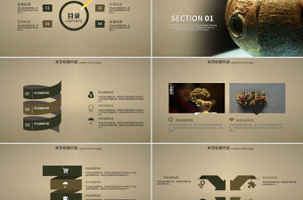 古典復(fù)古陶器古董古玩藝術(shù)動(dòng)態(tài)ppt模板