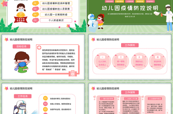 2022幼兒園疫情防控PPT卡通插畫風(fēng)幼兒園疫情防控主題班會課件模板
