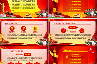 部隊軍隊兩學一做學習教育PPT模板