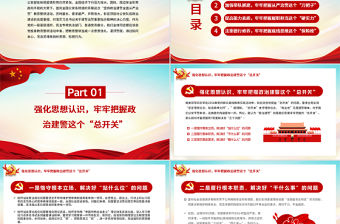 黨建風(fēng)堅持政治建警全面從嚴(yán)治警專題黨課PPT模板