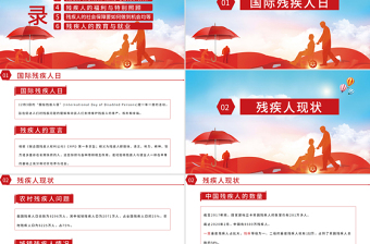 國(guó)際殘疾人日PPT12月3日關(guān)愛(ài)殘疾人傳遞正能量社區(qū)公益宣傳課件