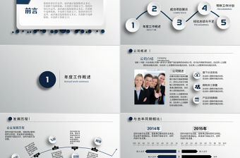 微立體簡約大方2016年終總結ppt 新年計劃 工作總