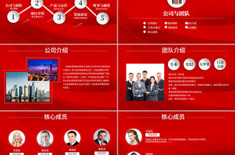 2017雞年紅色創業融資計劃書ppt模板