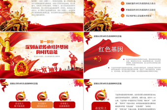 原創(chuàng)部隊傳承紅色基因擔(dān)當(dāng)強軍重任教育PPT-版權(quán)可商用