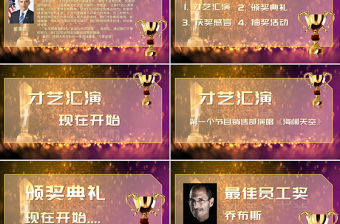 2017年度優秀員工頒獎盛典PPT模板