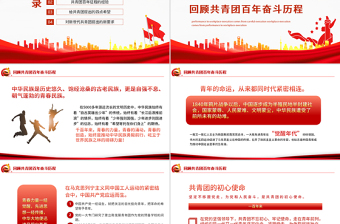 青春心向黨建功新時代PPT精品慶祝中國青年團(tuán)成立100周年課件模板