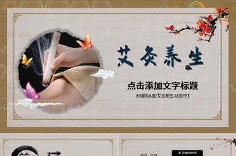 清新古典大氣中醫(yī)艾灸養(yǎng)生PPT動態(tài)模板