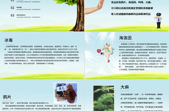 國際禁毒日無毒青春健康生活青少年毒品預防教育主題班會PPT模板