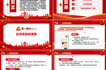 童心系臺灣共筑中國夢PPT精美簡潔中小學愛國主義教育模板