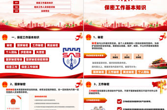 保密警示教育PPT紅色精美基層黨政單位保密警示教育專題黨課下載