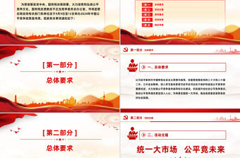 統一大市場公平競未來PPT簡潔風2024年中國公平競爭政策宣傳周活動課件