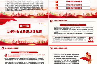 黨史上開展紀律教育的形式與方法PPT精美簡潔黨紀學習教育黨課