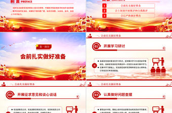 2023年如何召開專題組織生活會(huì)PPT精美大氣基層黨組織黨支部組織生活會(huì)模板