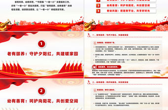 聚焦“一老一小”繪就善治愿景PPT簡潔實用社區治理課件