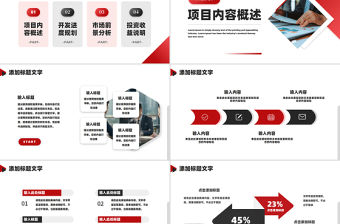 紅色簡約風2025公司招商引資商業計劃書PPT模板