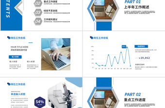 述職總結報告PPT簡約風2025企業個人工作總結報告通用模板