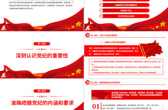 堅定信仰踐行黨紀PPT紅色簡潔黨紀學習教育主題宣講黨課下載