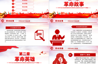 2021革命歷程中的紅色故事黨史故事PPT慶祝建黨100周年黨史教育主題班會(huì)PPT模板
