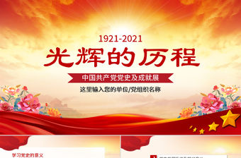 光輝的歷程中國共產黨黨史黨員黨課PPT