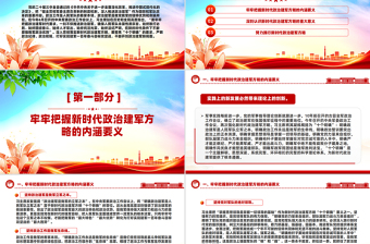 貫徹落實(shí)新時(shí)代政治建軍方略PPT黨政風(fēng)深入推進(jìn)政治建軍黨課課件