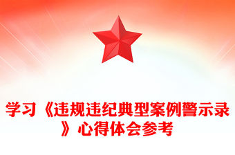 學(xué)習(xí)《違規(guī)違紀(jì)典型案例警示錄》心得體會(huì)參考