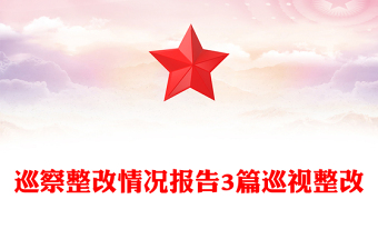 巡察整改情況報告3篇巡視整改