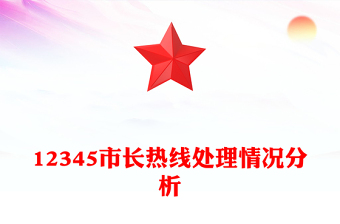 12345市長(zhǎng)熱線處理情況分析