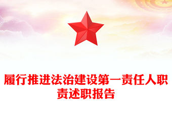 履行推進法治建設第一責任人職責述職報告