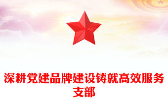 深耕黨建品牌建設鑄就高效服務支部