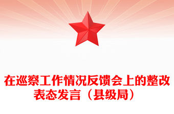在巡察工作情況反饋會上的整改表態發言（縣級局）