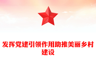 發(fā)揮黨建引領(lǐng)作用助推美麗鄉(xiāng)村建設(shè)