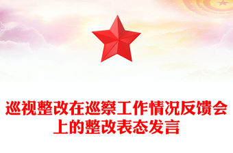 巡視整改在巡察工作情況反饋會上的整改表態發言