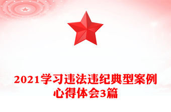 2021學(xué)習(xí)違法違紀(jì)典型案例心得體會(huì)3篇