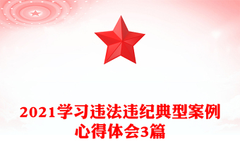 2021學(xué)習(xí)違法違紀(jì)典型案例心得體會3篇