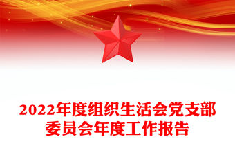 2022年度組織生活會(huì)黨支部委員會(huì)年度工作報(bào)告