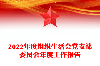 2022年度組織生活會黨支部委員會年度工作報告