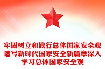 牢固樹立和踐行總體國家安全觀譜寫新時代國家安全新篇章深入學(xué)習(xí)總體國家安全觀