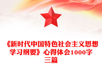 《新時代中國特色社會主義思想學習綱要》心得體會1000字三篇