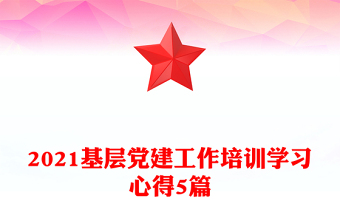 2021基層黨建工作培訓(xùn)學(xué)習(xí)心得5篇